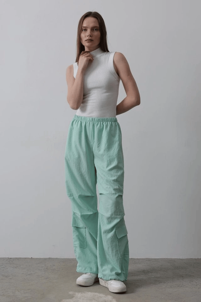 Paraşüt Cargo Pantolon - Mint