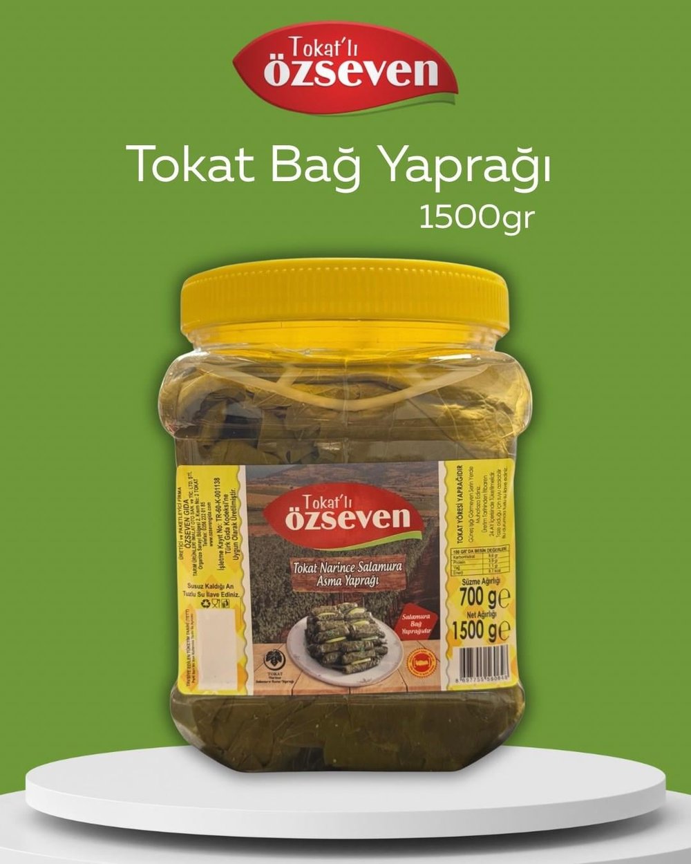 Tokat'lı Özseven Bağ Yaprağı 1,5kg