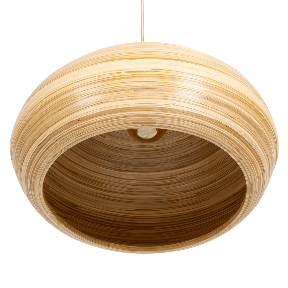 Bambu Tavan Aydınlatması Curve Form  35cm
