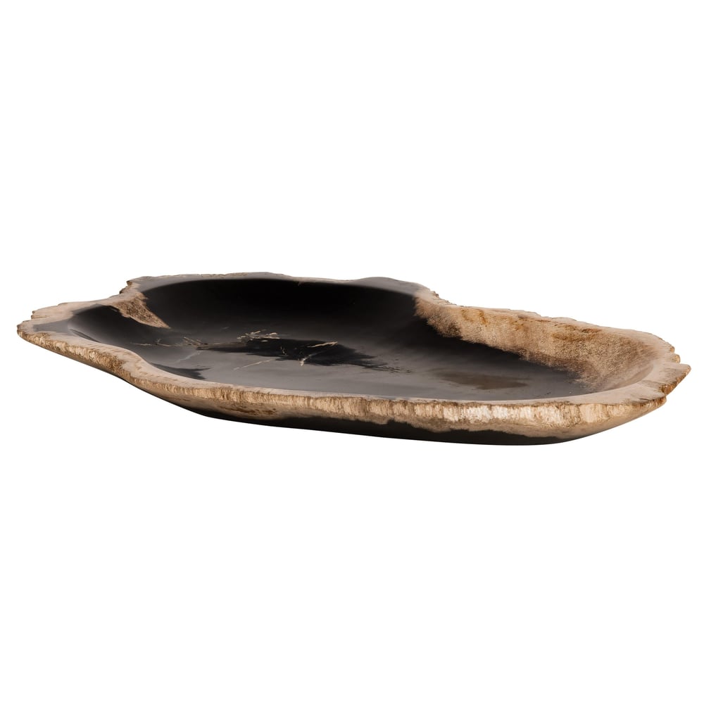 Dekoratif Bowl Fosil Ağaç -26 cm x 16 cm x 2 cm