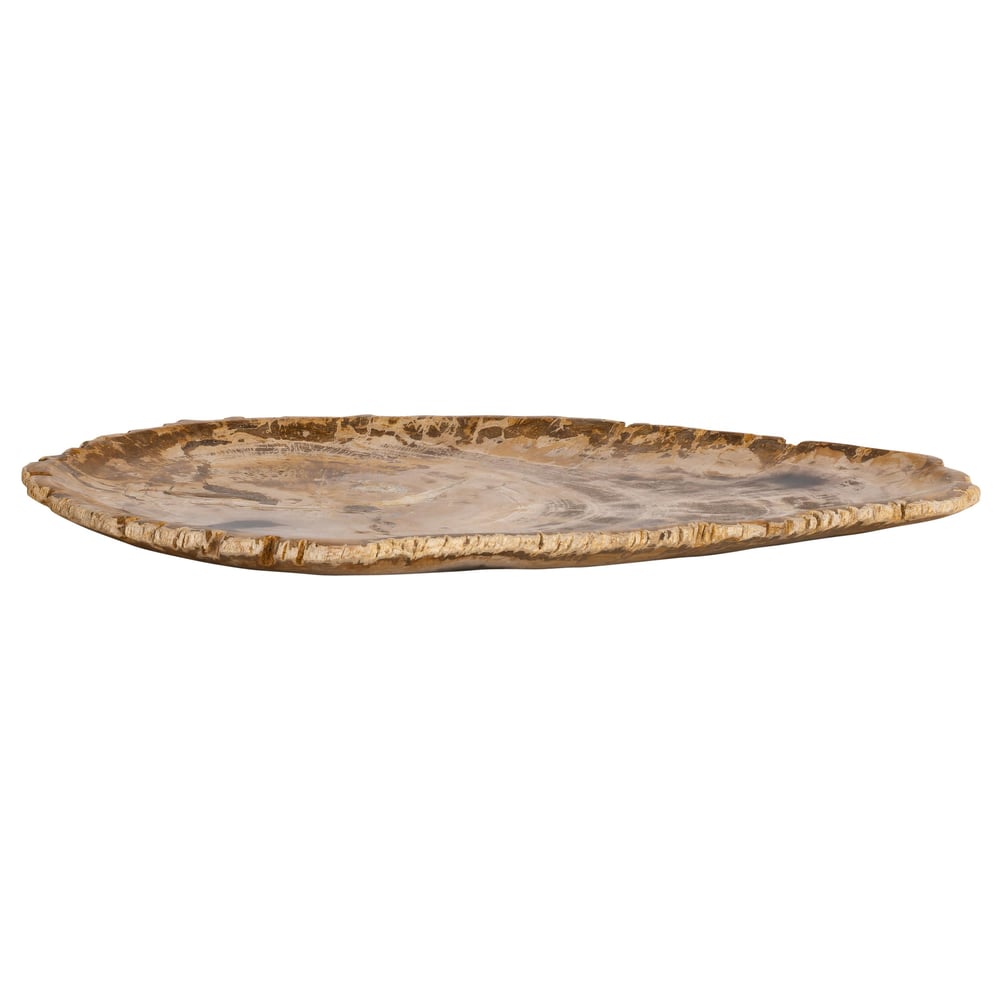 Dekoratif Bowl Fosil Ağaç -38 cm x 25 cm x 2 cm