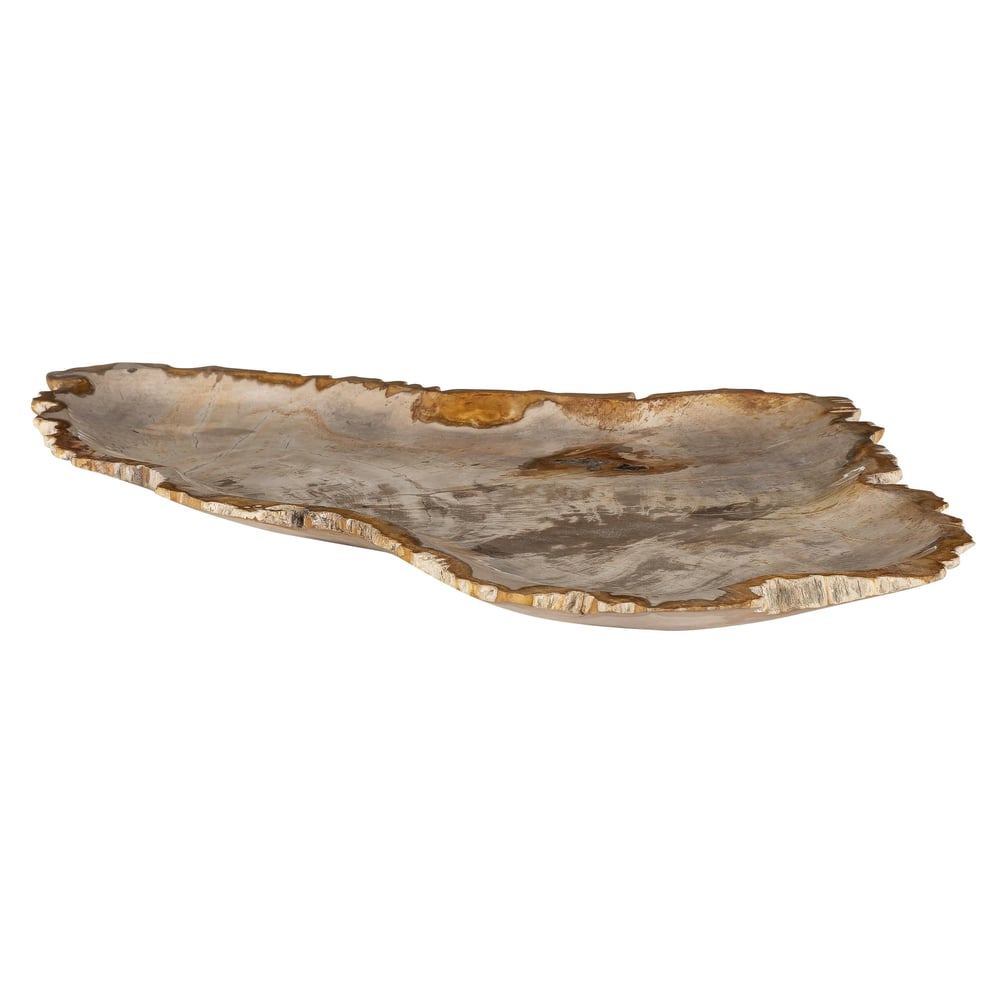 Dekoratif Bowl Fosil Ağaç -58 cm x 37 cm x 3 cm