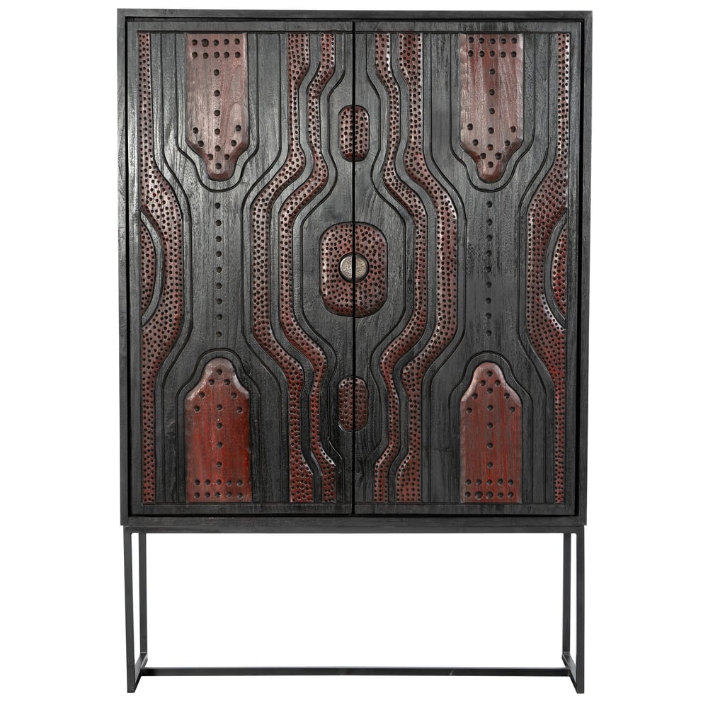 Dekoratif Dolap Ahşap Oymalı 2 kapılı 110 cm x 40 cm x 160 cm
