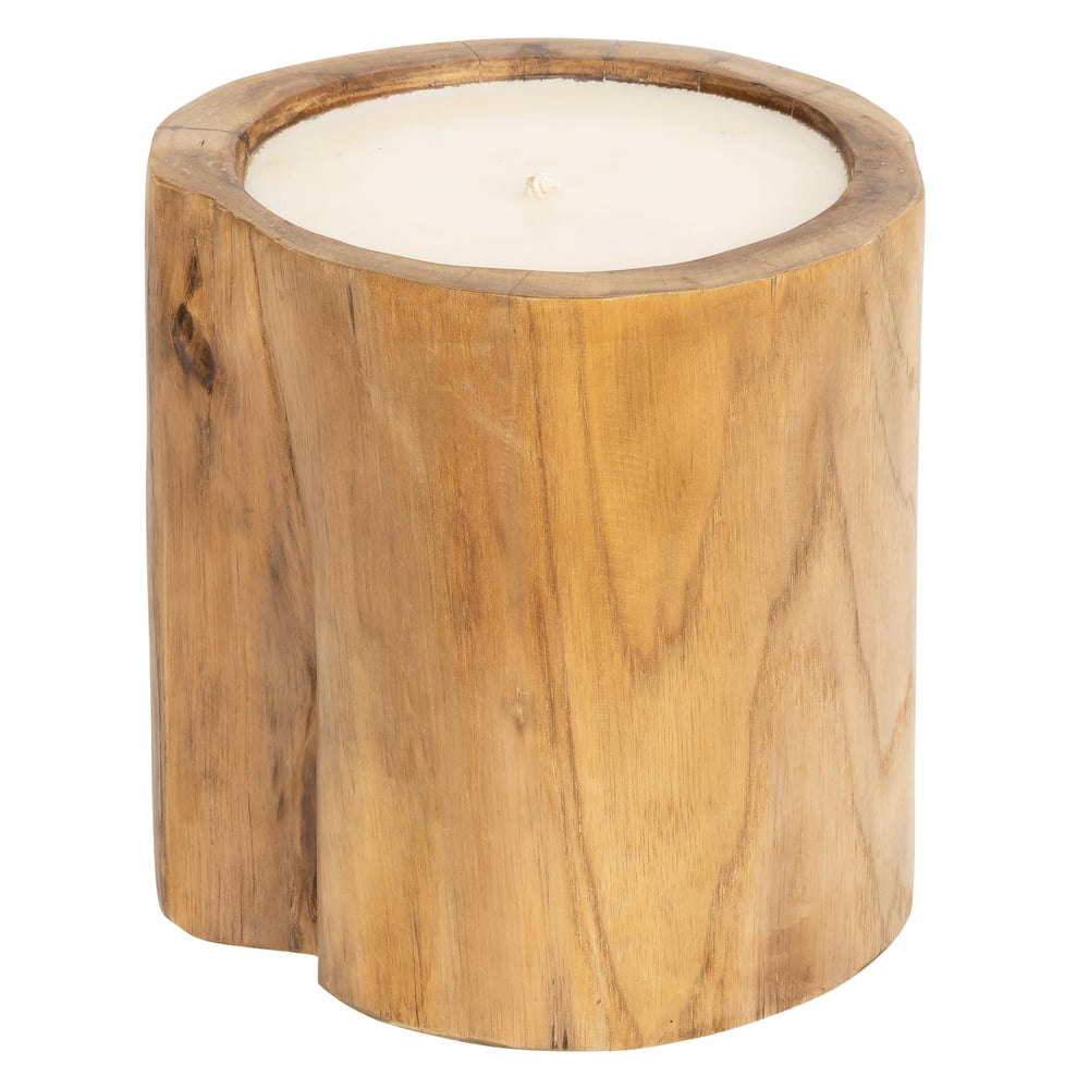 Dekoratif Mum Teak Silindir 20 cm x 20 cm x 20 cm