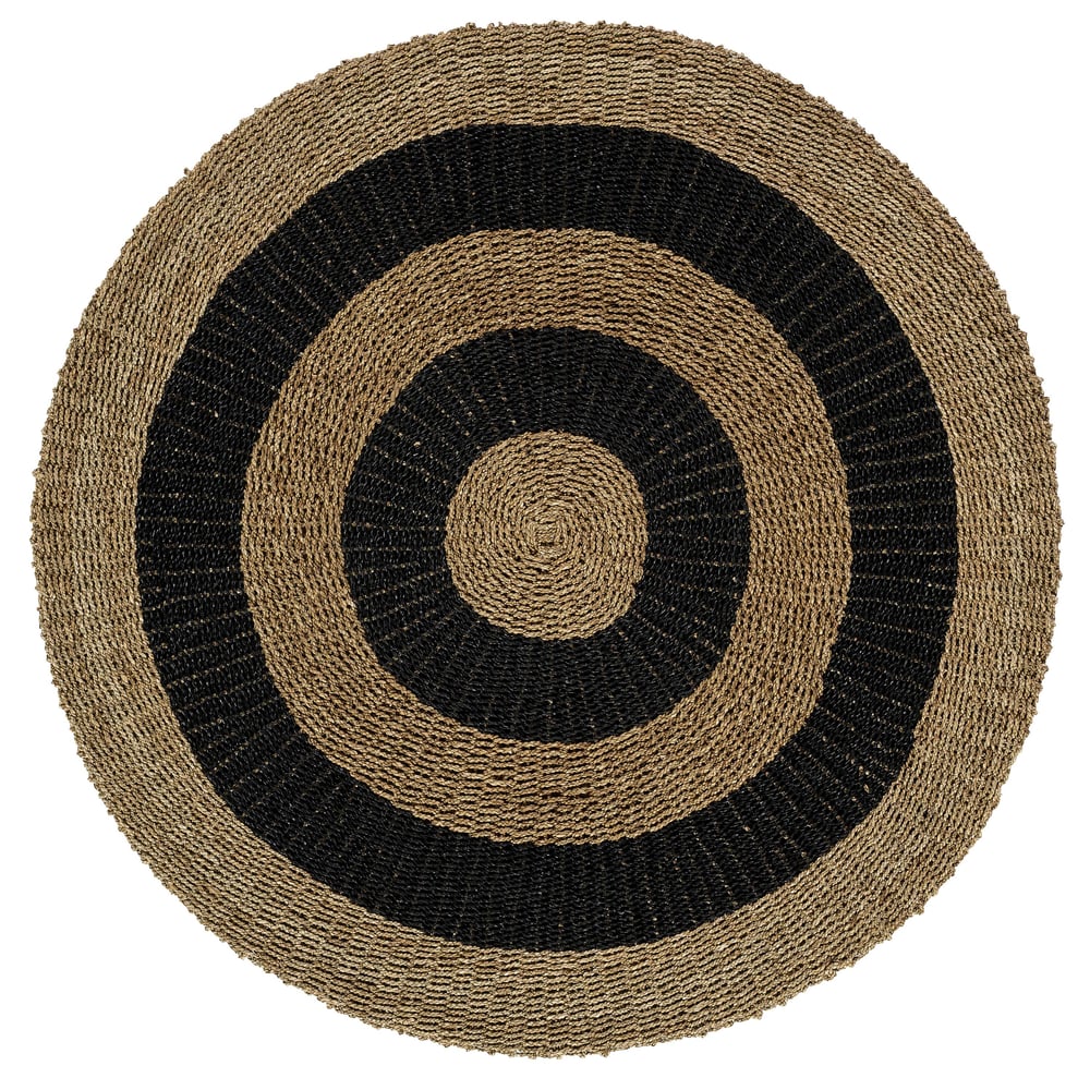 Kilim Jüt Naturel Siyah Çizgili D.150 cm