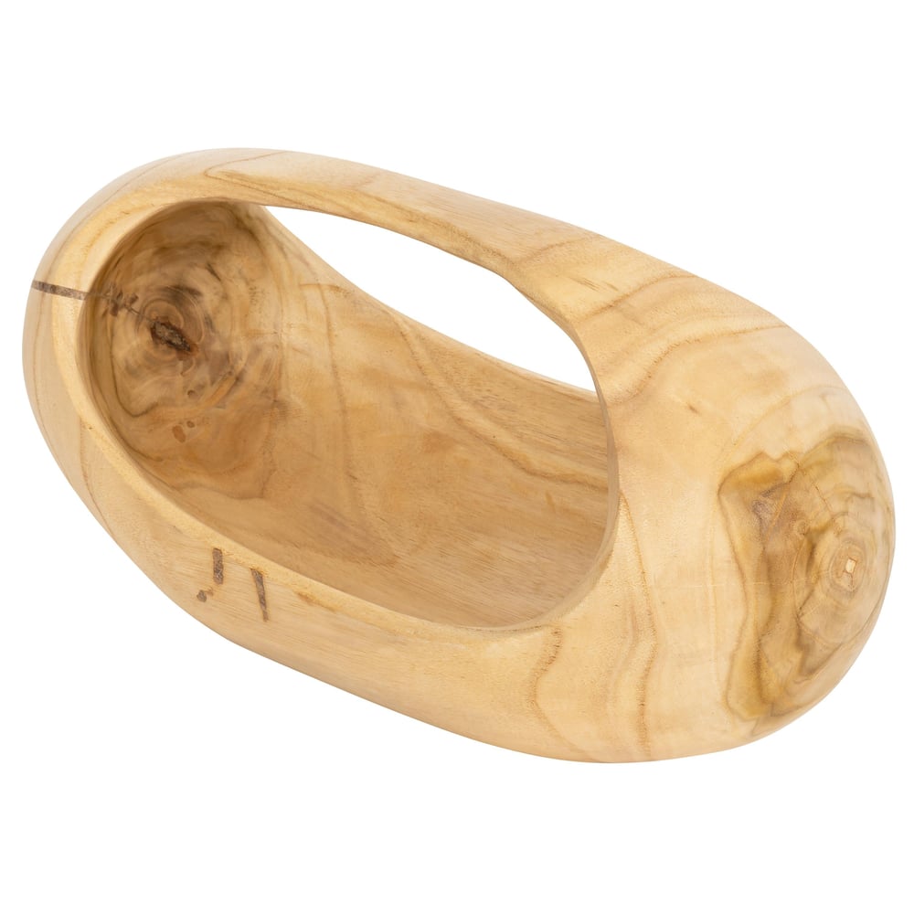 Kulplu Bowl Teak Dikdörtgen Form 38 cm x 17 cm x 16 cm