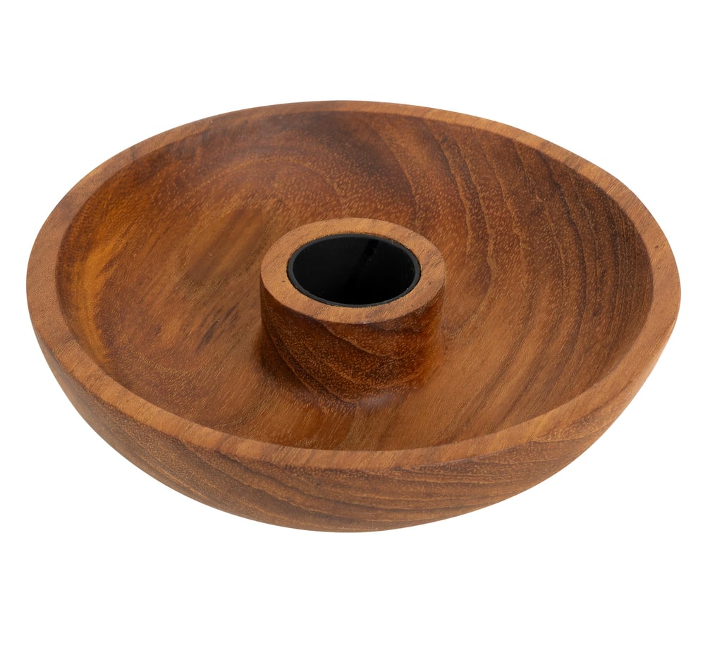 Mumluk  Teak Naturel  D.12 cm x H.3 cm