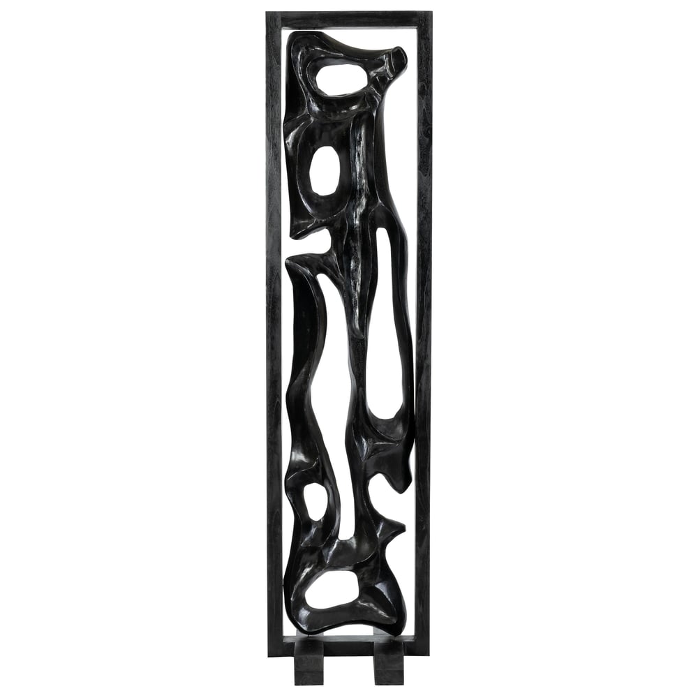 Paravan Teak  Siyah/Siyah 63 cm x 194 cm