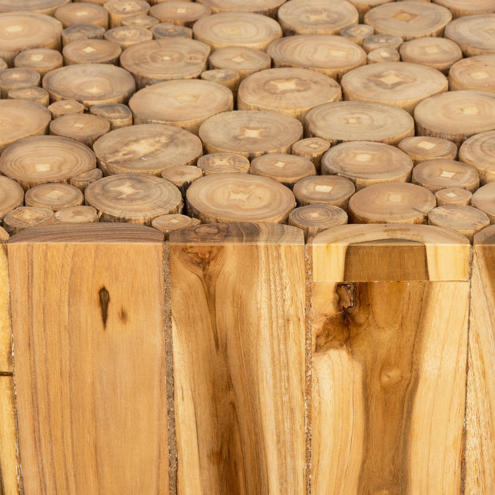 Yan Sehpa Küp Form Drift Teak