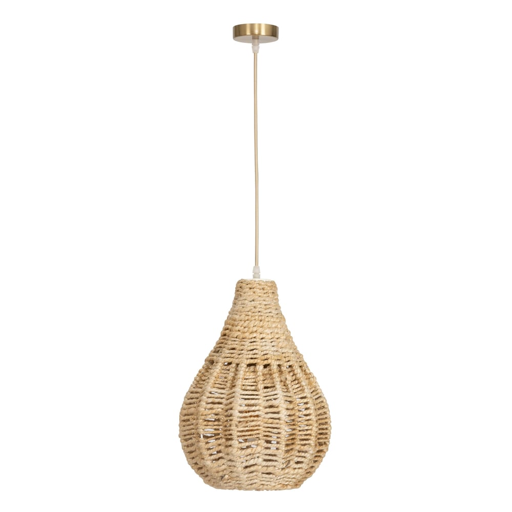 Tavan Aydınlatması Jüt Fildişi 25 cm x 25 cm x 35 cm
