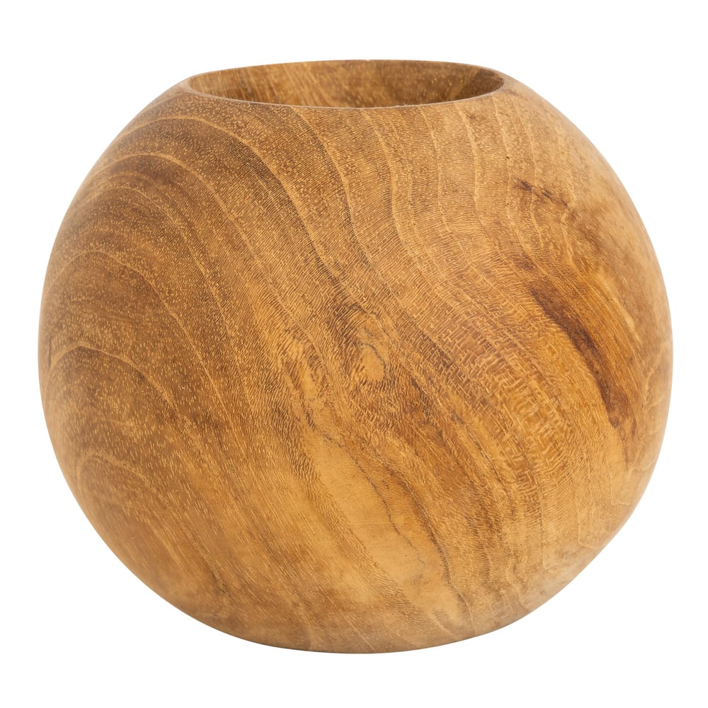Tealight Yuvarlak Teak H: 7cm