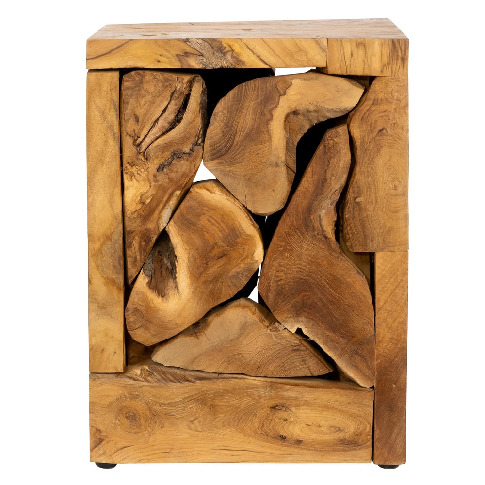 Yan Sehpa Teak Rustic 30 cm x 30 cm x 40 cm