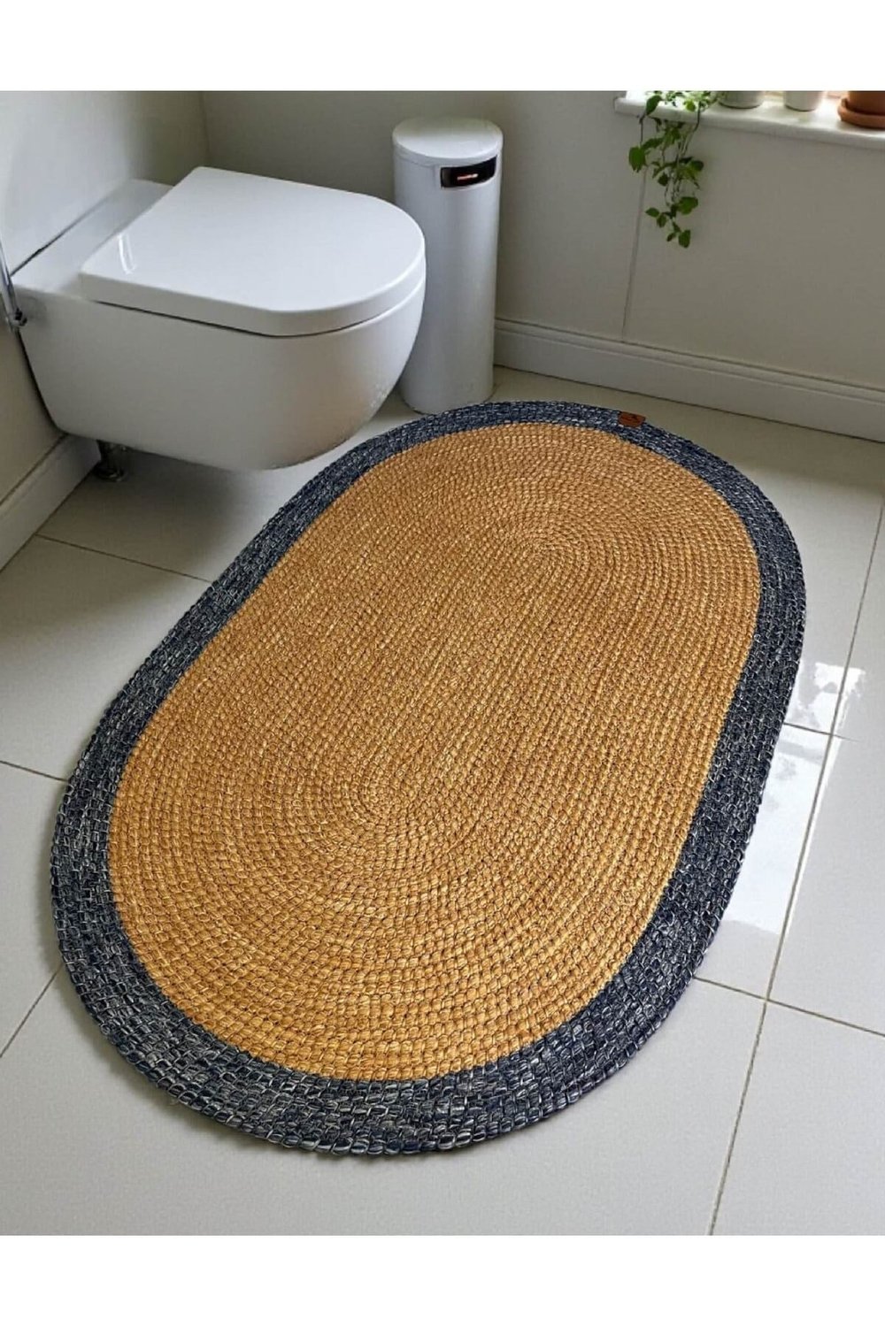 Banyo Paspası Örgü Dokulu Oval Model 60x100 cm – Leke Tutmaz ve Şık Tasarım
