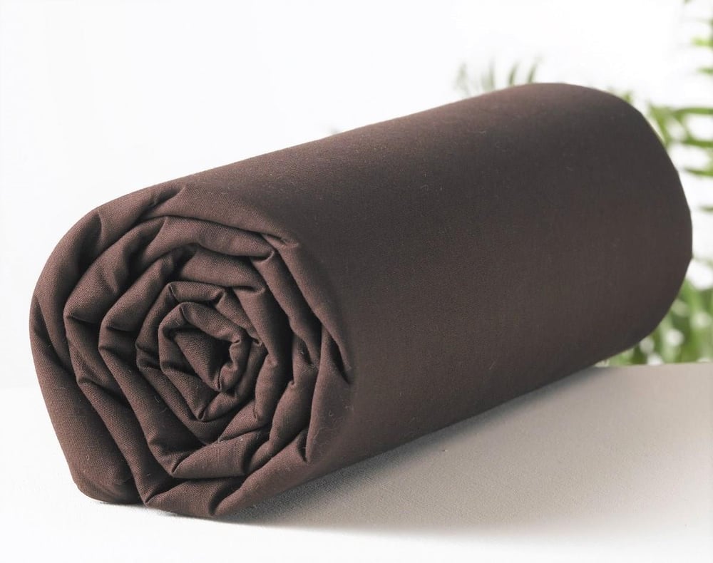 Maki Home %100 Pamuklu Kahverengi 90x190+50x70 Tek Kişilik Lastikli Çarşaf Takımı