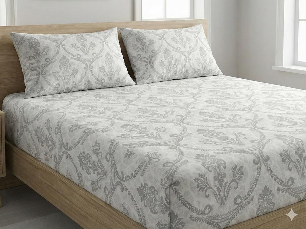 Maki Home %100 Pamuklu Lacivert 180x200+2*(50x70) Battal Boy Lastikli Çarşaf Ve Yastık Kılıfı