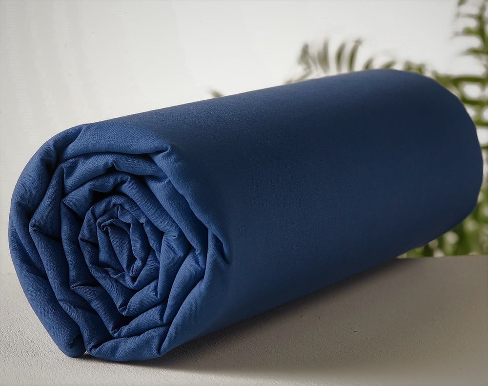 Maki Home %100 Pamuklu Lacivert 90x190+50x70 cm tek kişilik lastikli çarşaf takımı