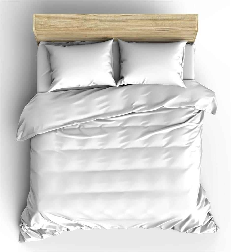Makiteks %100 Pamuklu Beyaz 200x220+2*(50x70) Çift Kişilik Nevresim ve Yastık Kılıfı