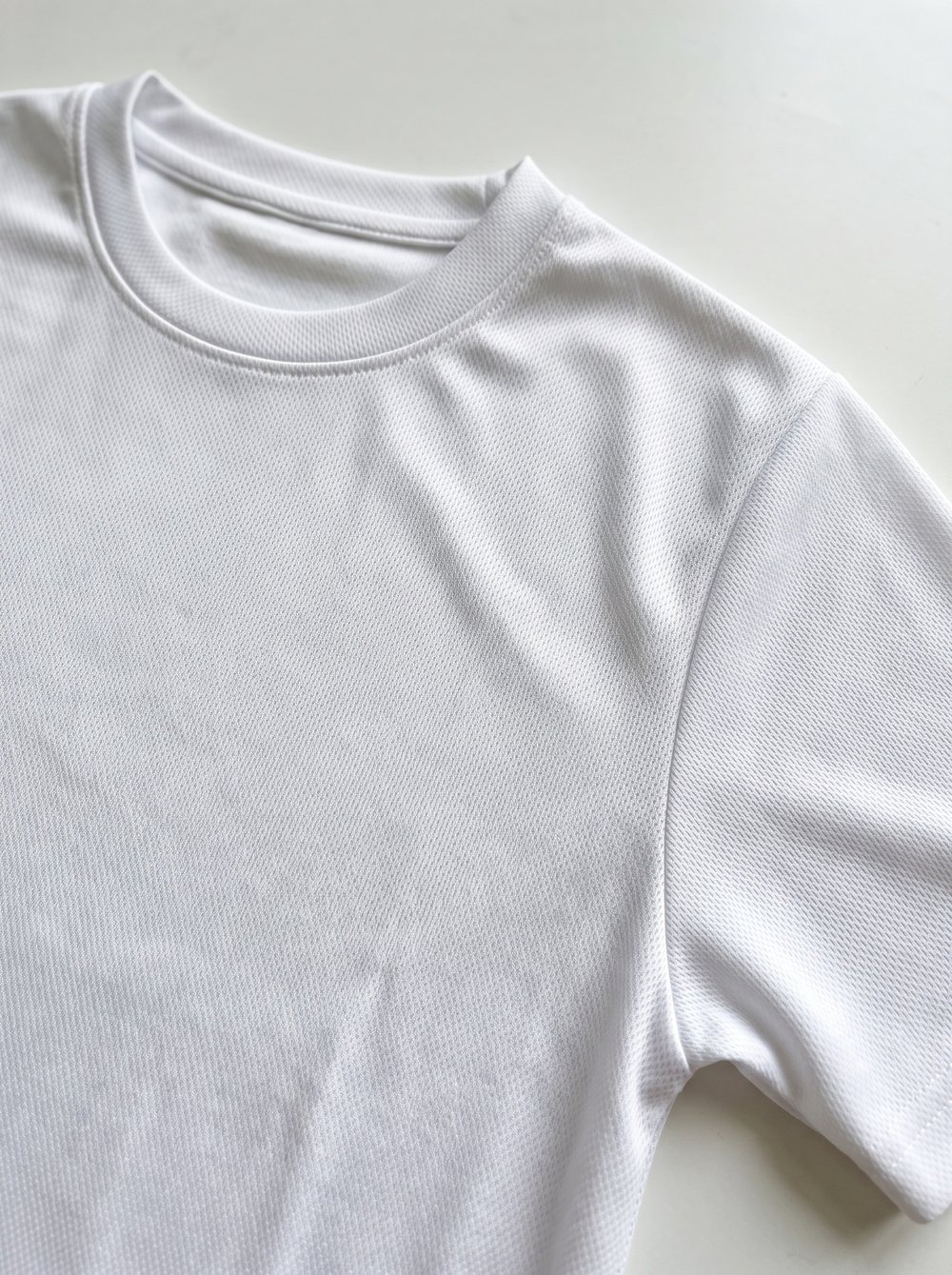 Unisex Beyaz Dry Touch Nefes Alabilen Kısa Kollu Spor T-Shirt Hızlı Kuruyan Koşu Fitness Antrenman