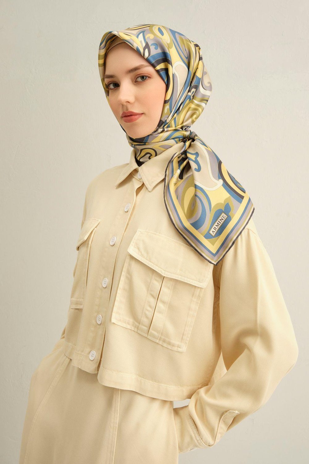 Armine 2025 Yaz Sezonu %100 Sura İpek Eşarp 9323D 80