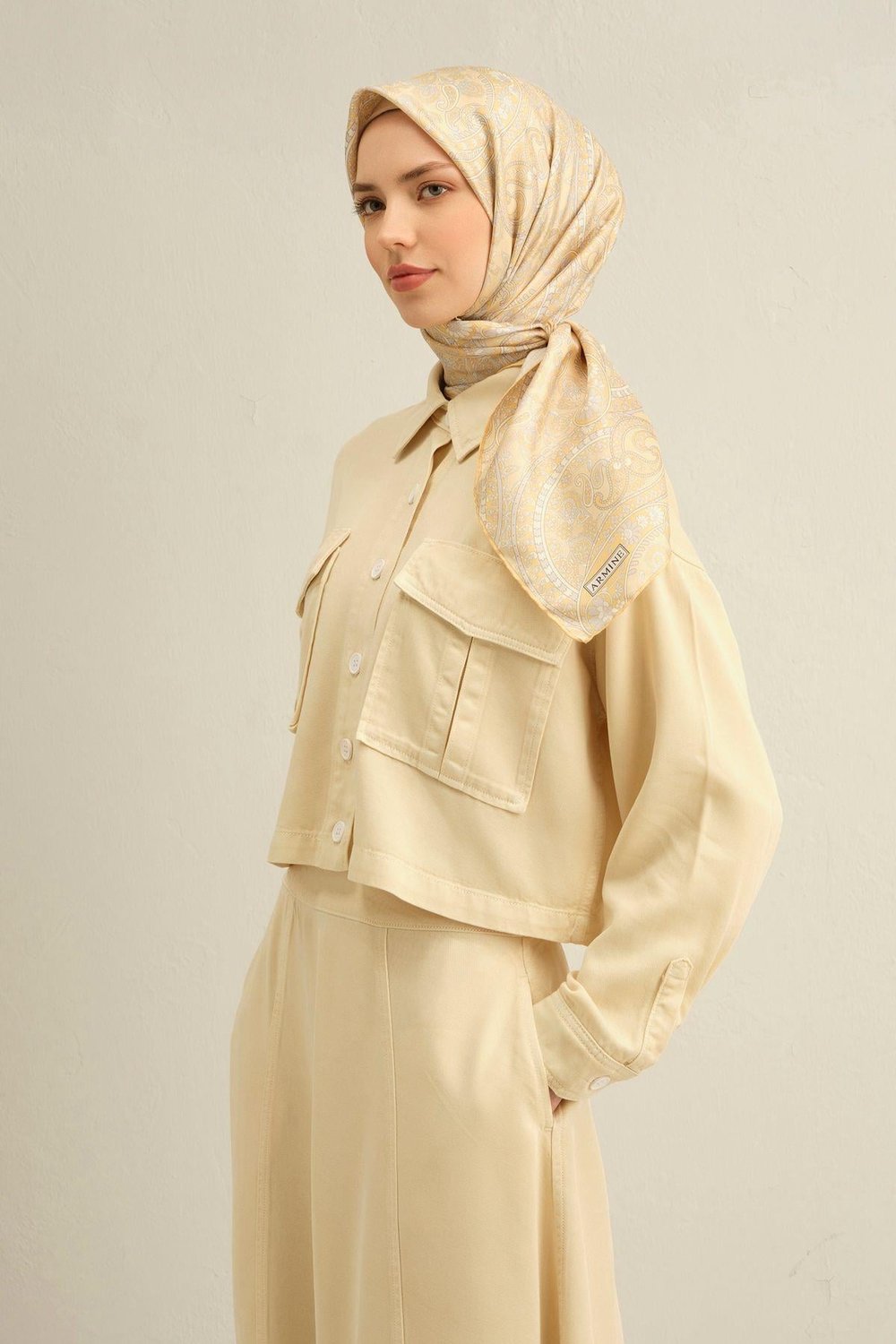 Armine 2025 Yaz Sezonu %100 Sura İpek Eşarp 9304D 53
