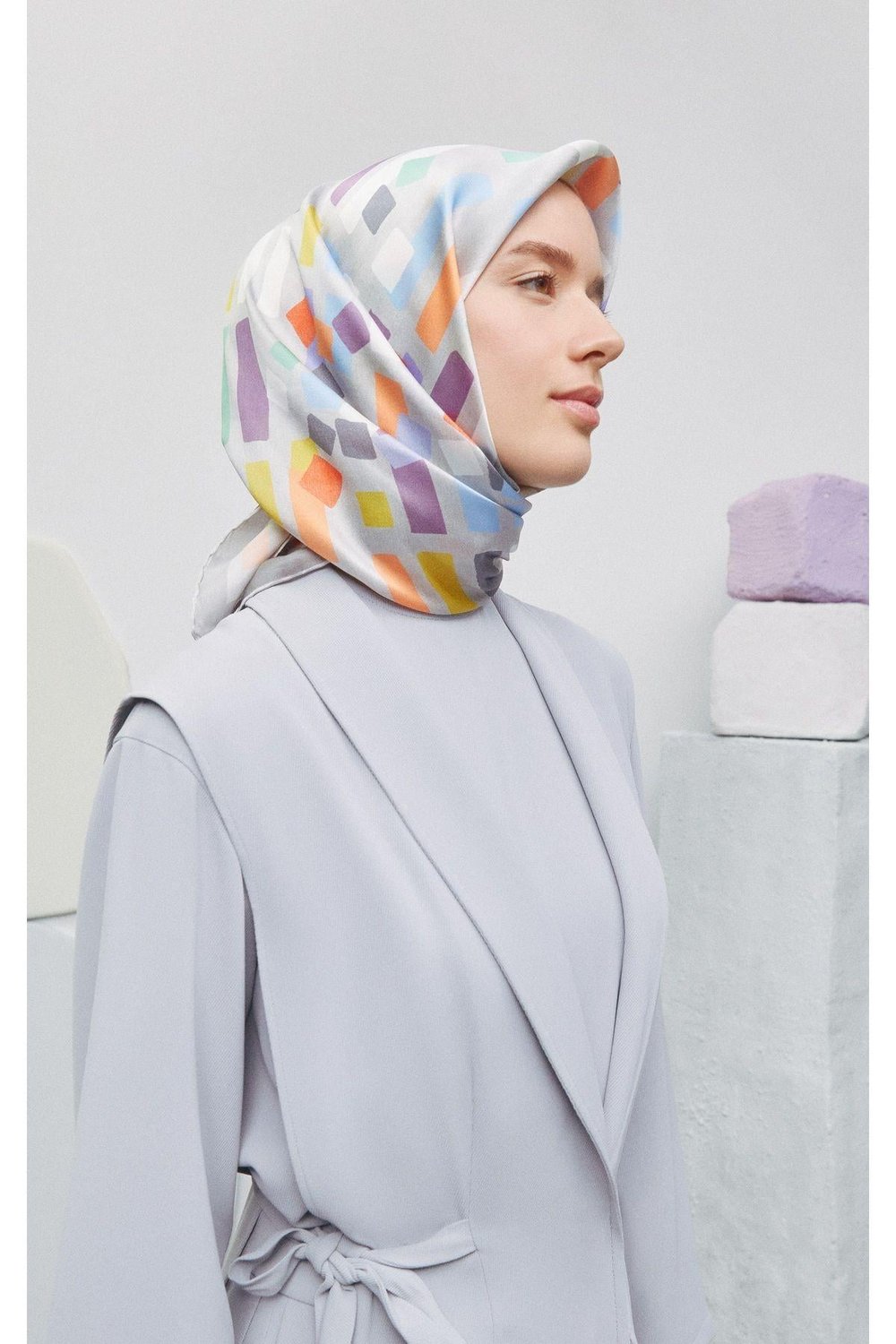 Armine 2025 Yaz Sezonu %100 Twill İpek Eşarp 9341D 06