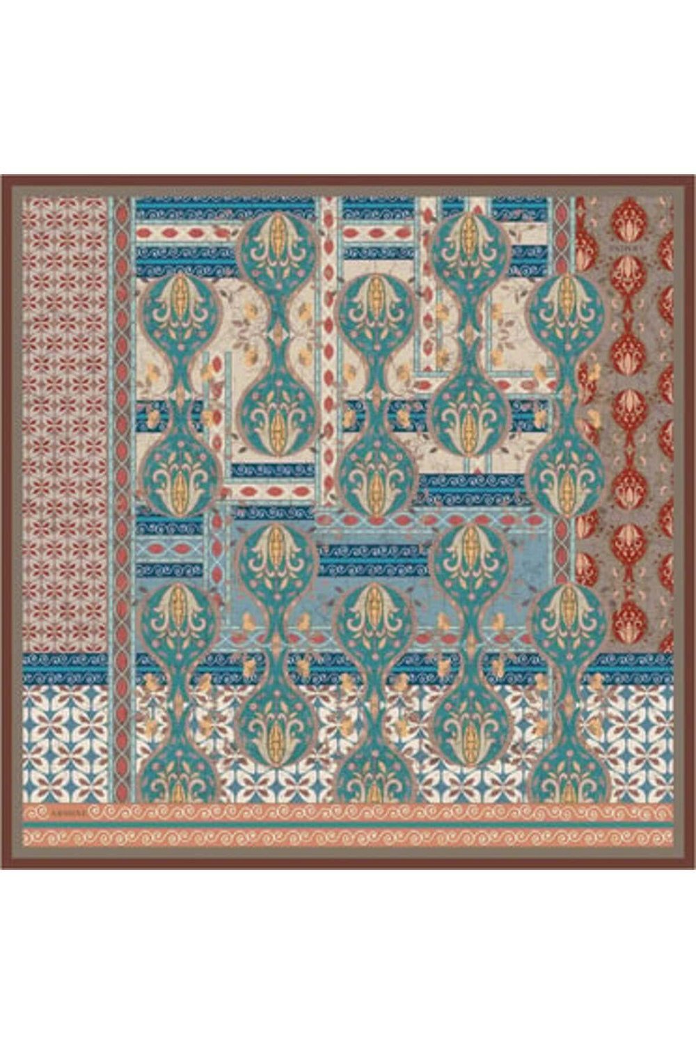 Armine Nostalji Serisi %100 Sura İpek Eşarp 7932D 09