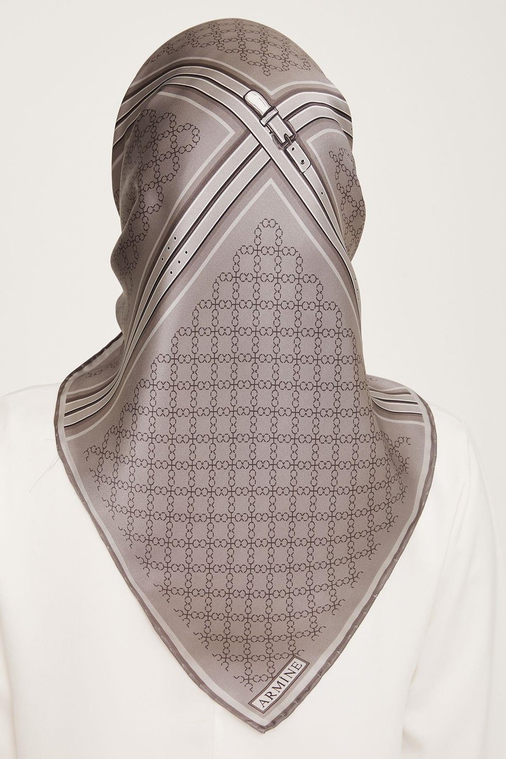 Armine Nostalji Serisi %100 Twill İpek Eşarp 9054D 03