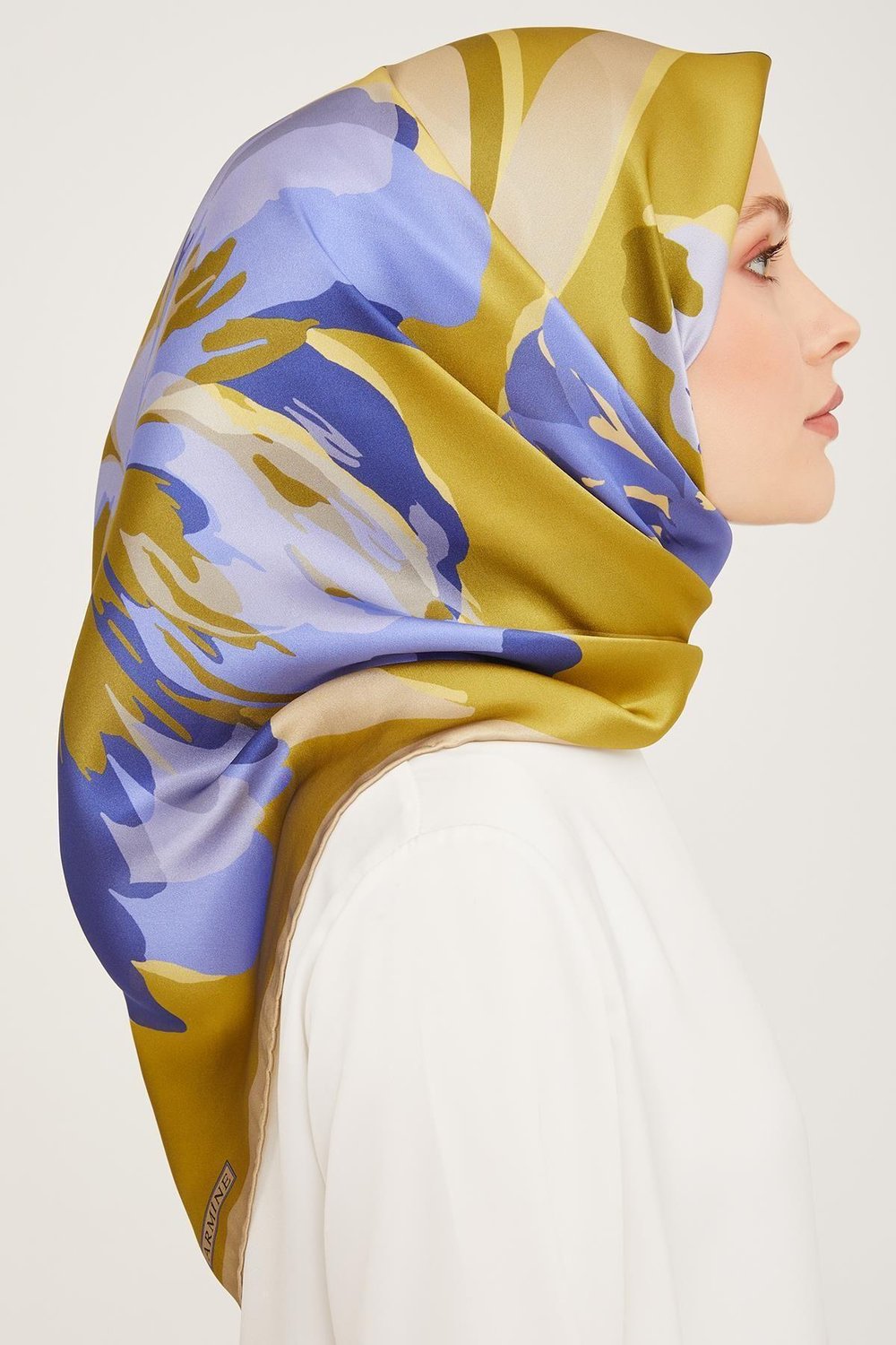 Armine Nostalji Serisi %100 Twill İpek Eşarp 9042D 02