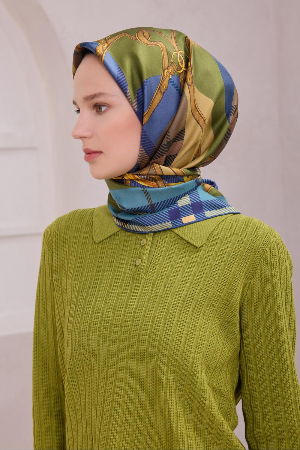 Belli % 100 Twill İpek Eşarp 4206D 52