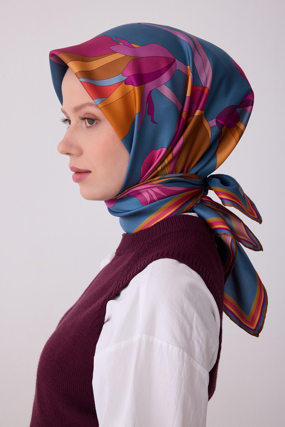 Belli 2026 Yaz Sezonu Twill İpek Eşarp 4303DTM 82