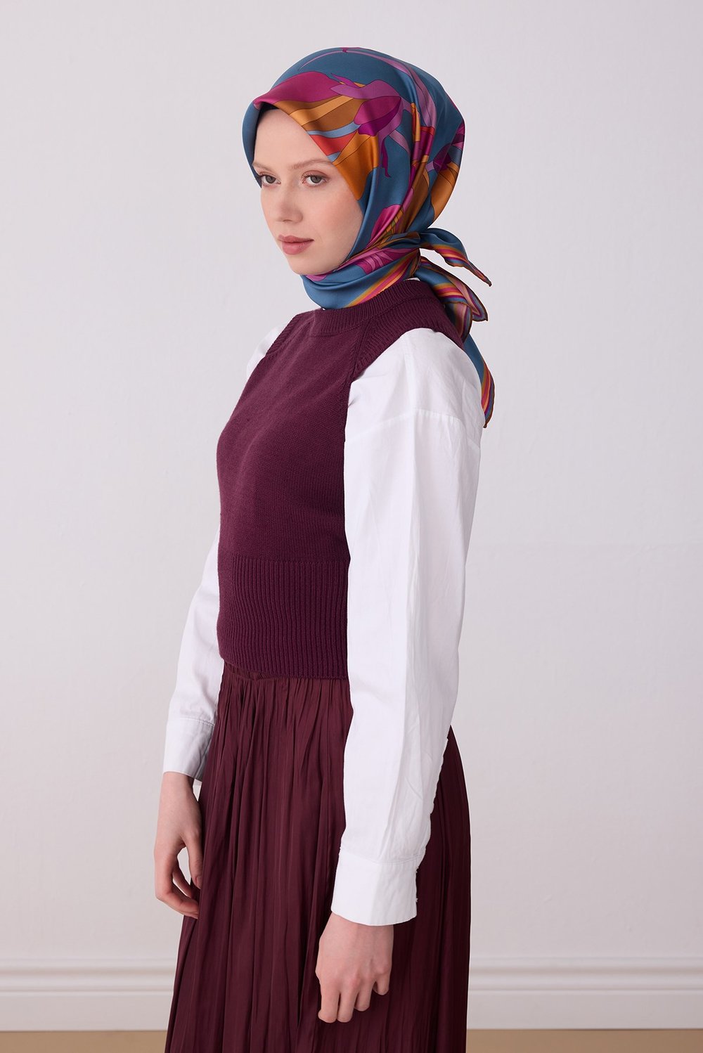 Belli 2026 Yaz Sezonu Twill İpek Eşarp 4303DTM 82