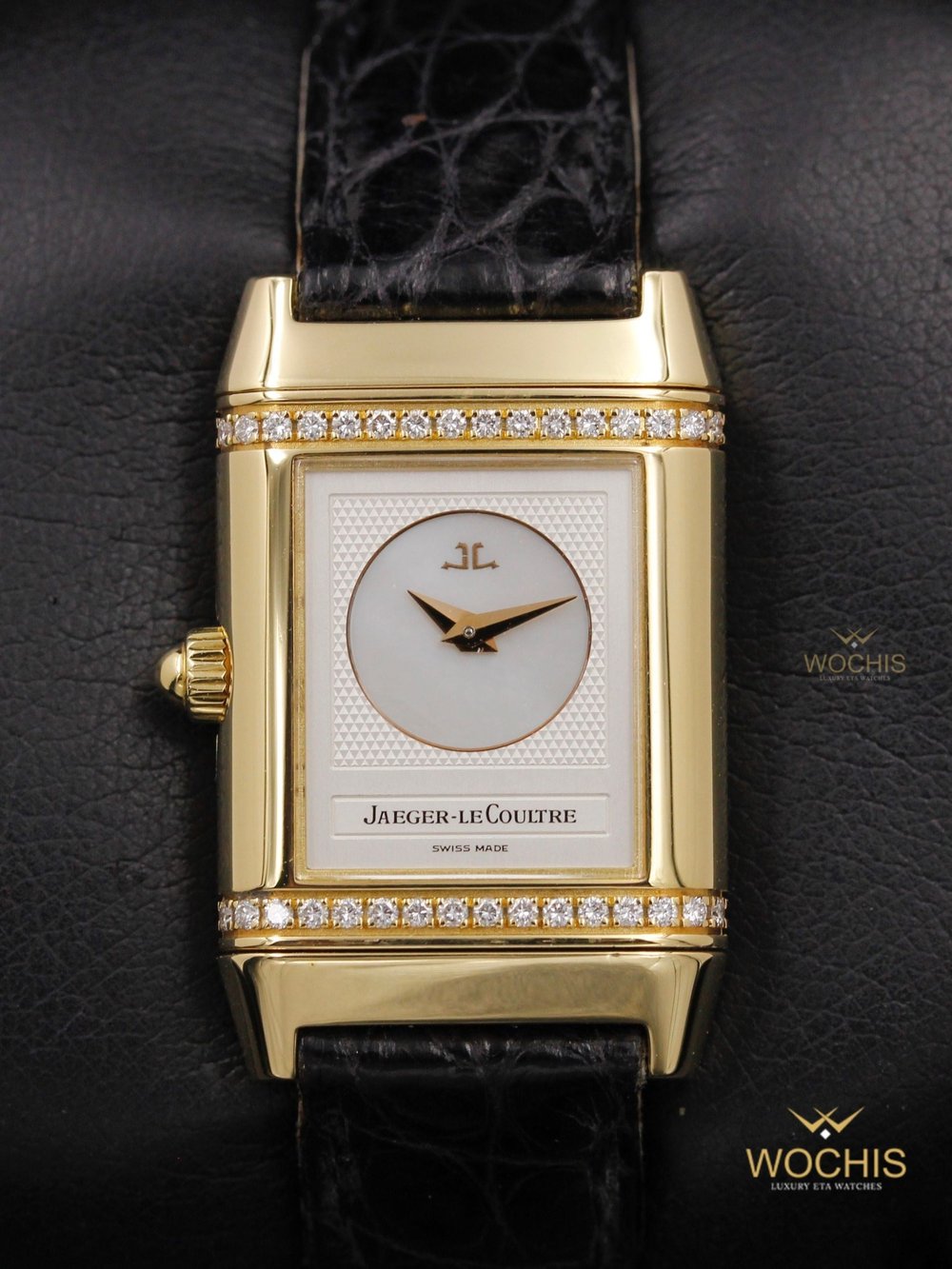 Jaeger Lecoultre Reverso Duetto Q2661410-2749 (Yellow Gold - 30 - White Mother of Pearl - Silver)
