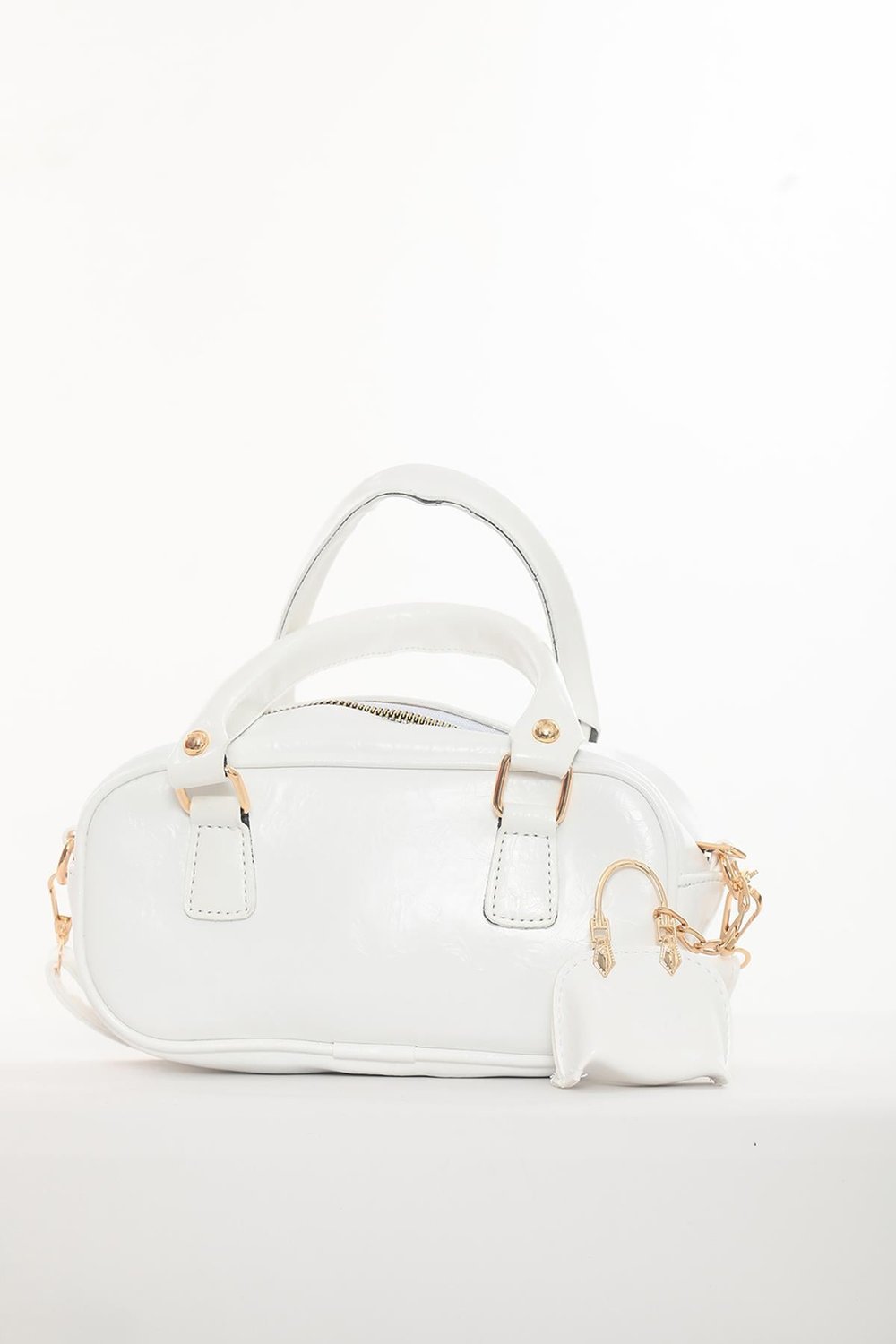 Perla Baget Çanta Pearlescent White
