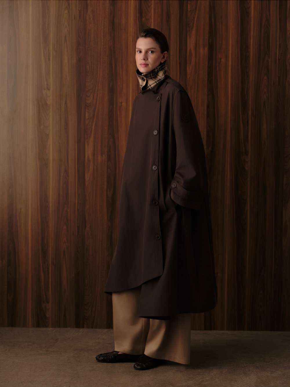 EKOSE DETAY TRENCHCOAT KAHVE