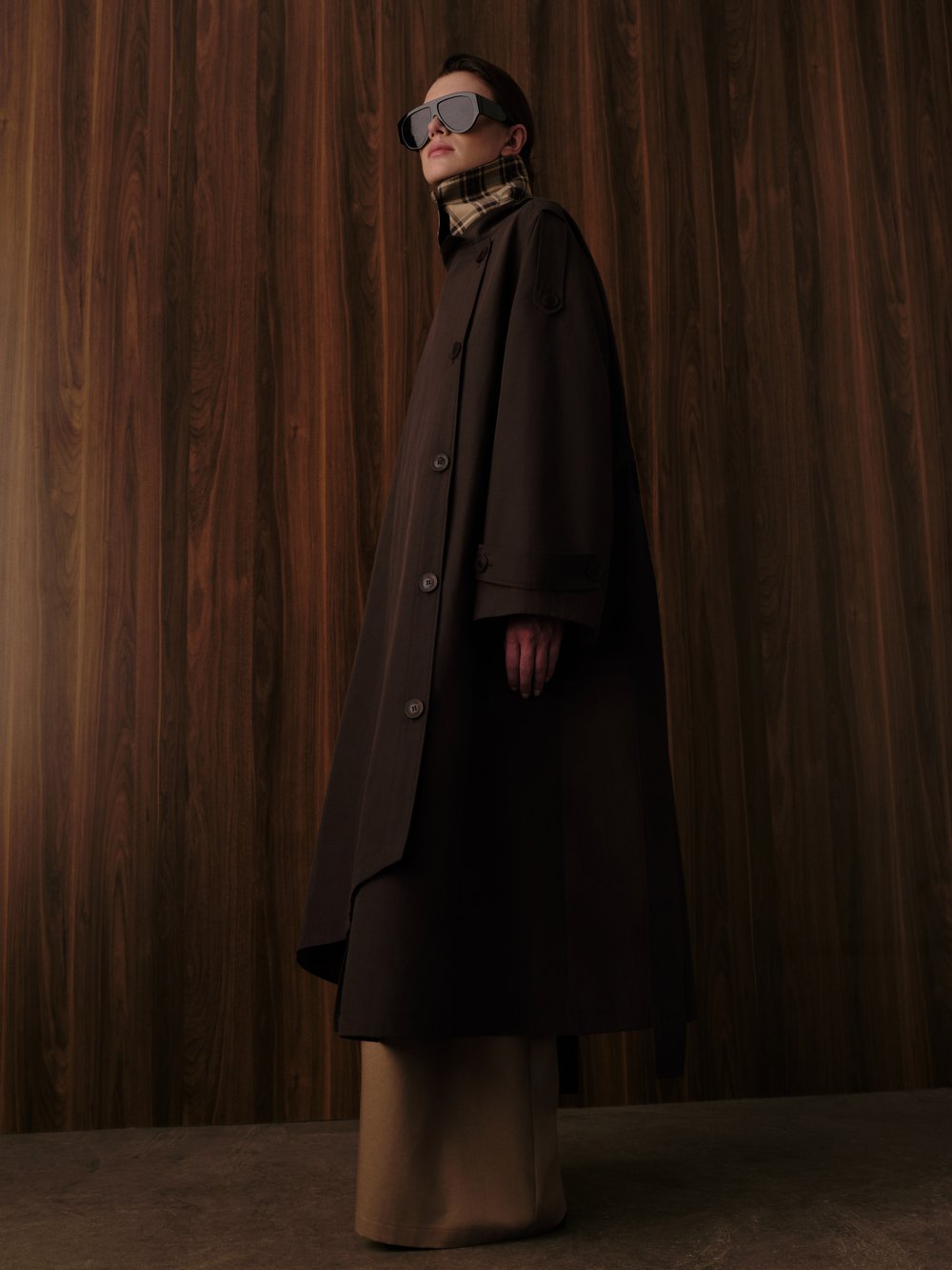 EKOSE DETAY TRENCHCOAT KAHVE