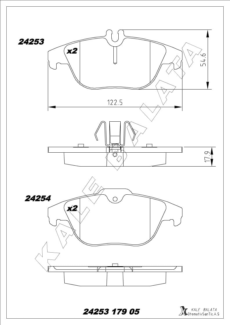 Disk Balata Arka C Seri S204 W204 07>14 E Seri A207 C207 09> Glk Seri X204 08> Kalebalata 24253 179 05