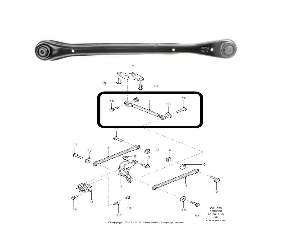 Ford Mondeo 2001-2007 Sedan Arka Denge Kolu (Arkada Kalan) Kraftvoll 13050968