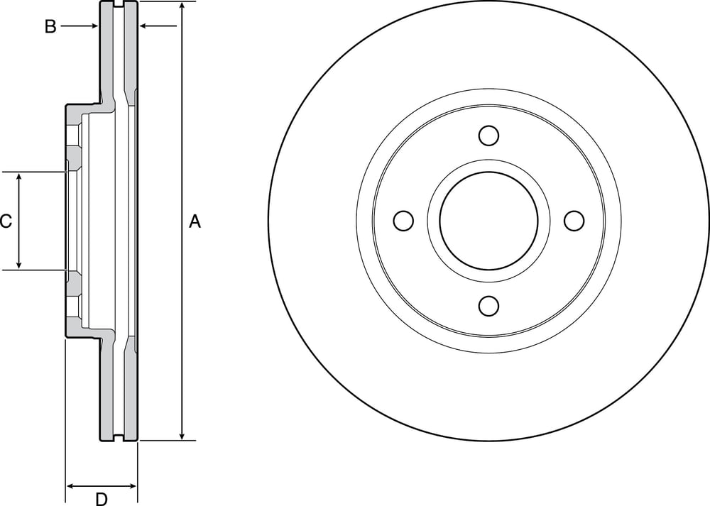 Fren Disk Ön Havalı (278Mm)Boyalı B Max 12> Courıer 14> Fiesta Vı 08>17 Fiesta Vıı 17> Delphı BG4569C