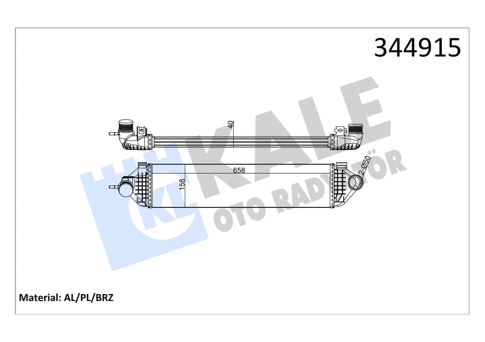İntercooler (Ara Soğutucu) C.Max 10> Kale 344915