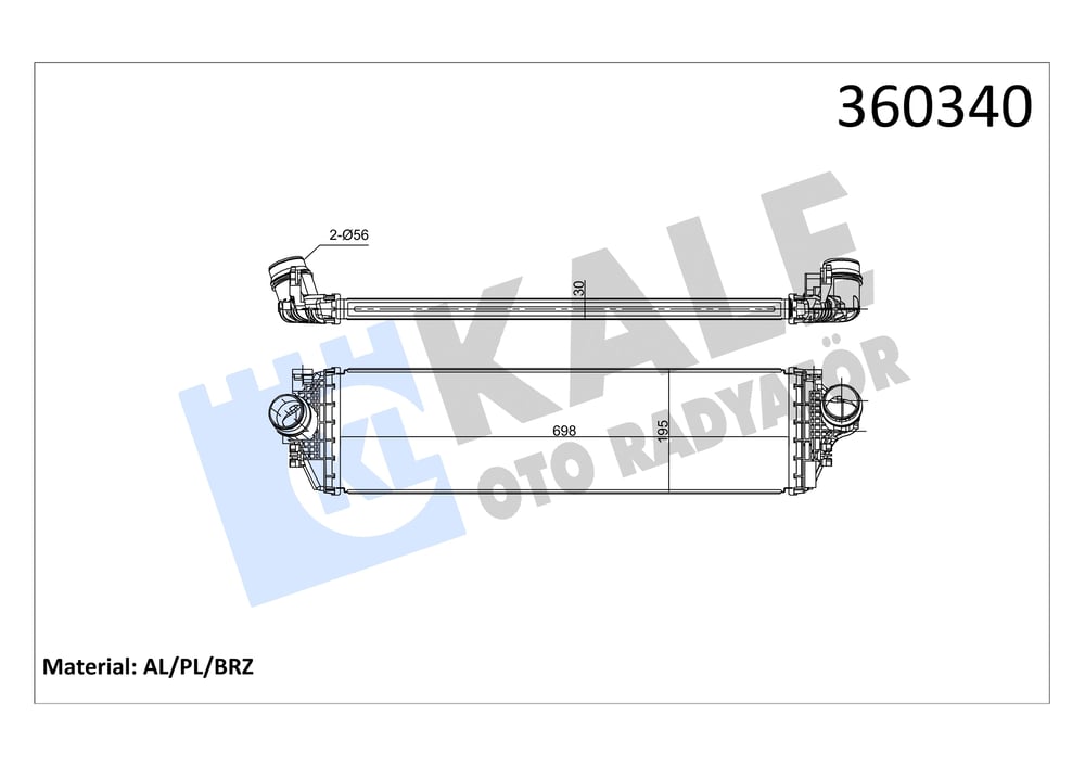 İntercooler Focus IV 1.0 1.5 Ecoboost 18> (30Mm) Kale 360340
