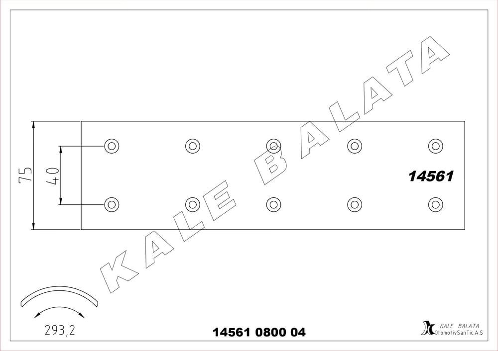Kampana Balata Ön Arka (4 Adet) Isuzu Nkr 85>07 Nkr Wıde 92>09 Npr 84>10 Kalebalata 14561 0800 04