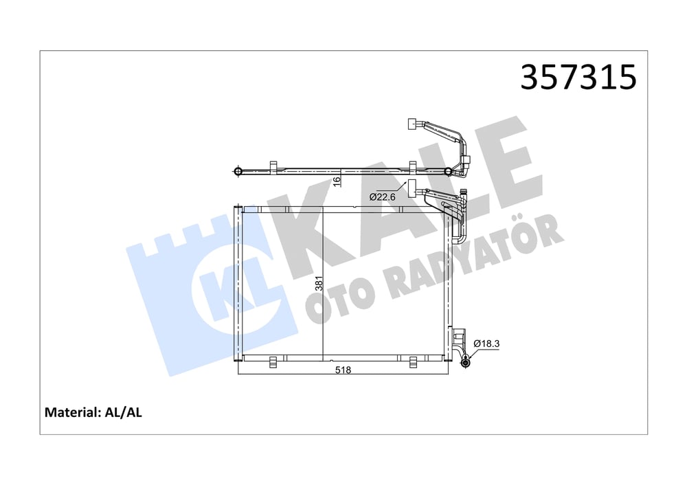 Klima Radyatörü Fiesta B Max Ecoboost 1.0 13> Kale 357315