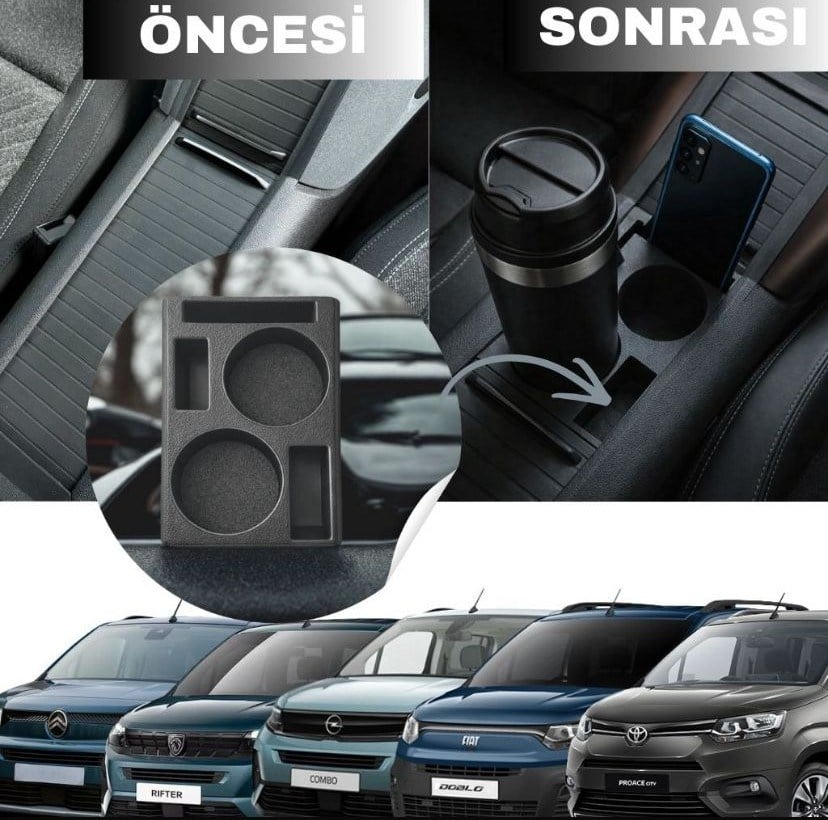 Orta Konsol Küllük Telefon Ve Bardaklık Koyma Aparatı Rifter Berlingo Combo Doblo IV Fase 22-368-004