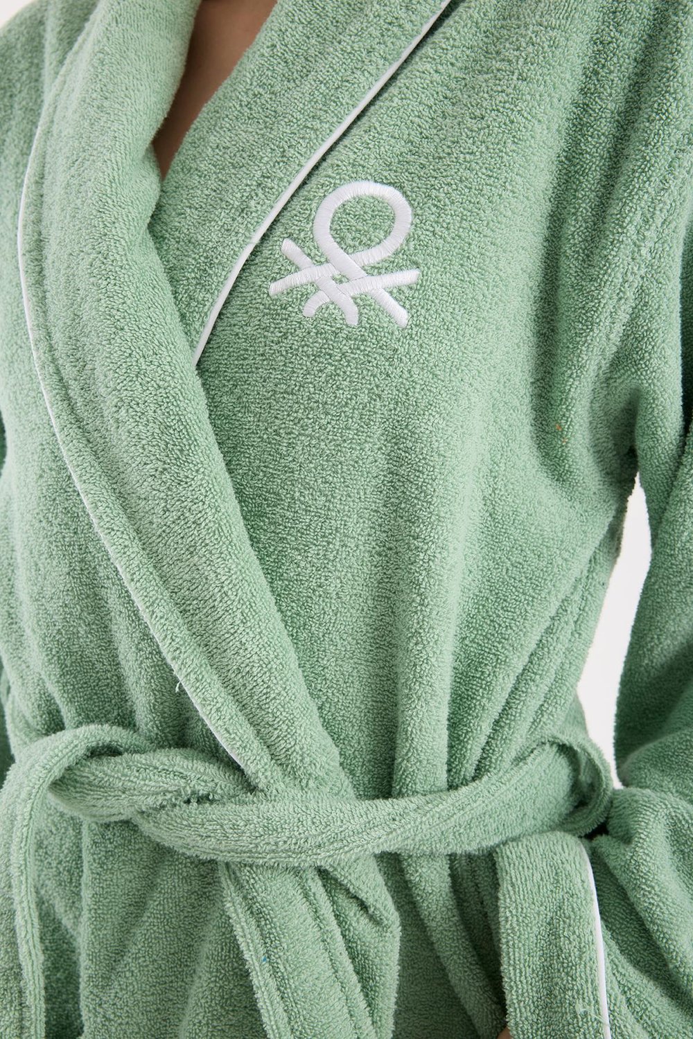 Be-0157-Mnt  %100 Pamuk Mint Bornoz