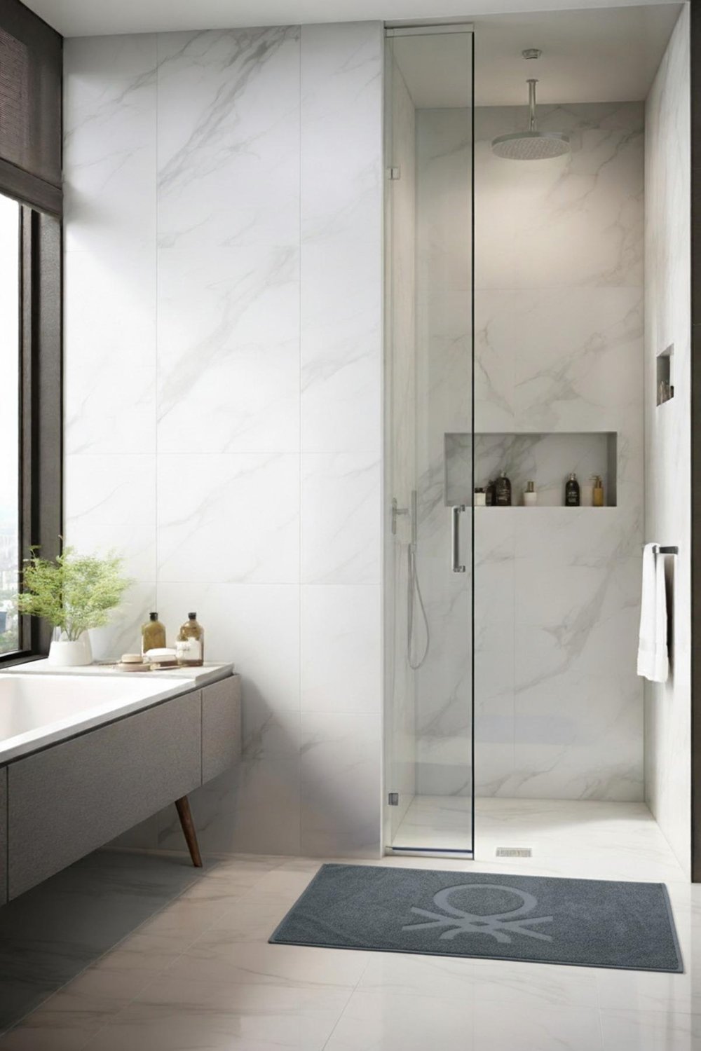 Be-0182-Dgy  %100 Pamuk Koyu Gri 50X80 Cm Banyo Paspas Havlu