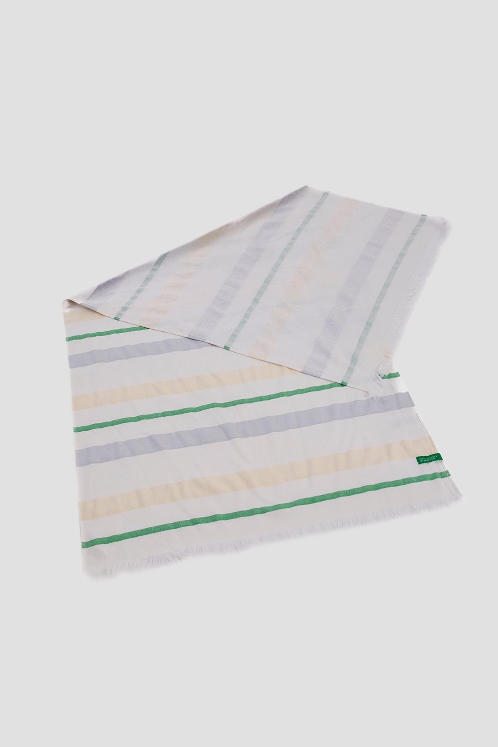 Be-0199  %100 Pamuk Yeşil-Bej-Gri 80X165 Cm Hamam Havlusu