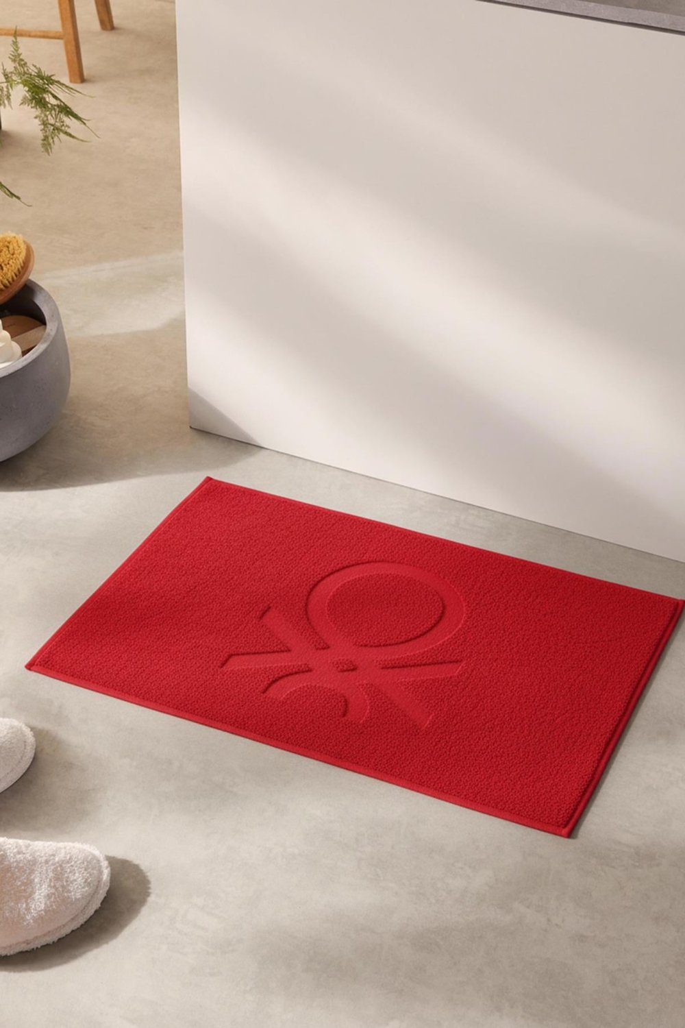Be-0785-Rd  %100 Pamuk Kırmızı 50X80 Cm Banyo Paspas Havlu