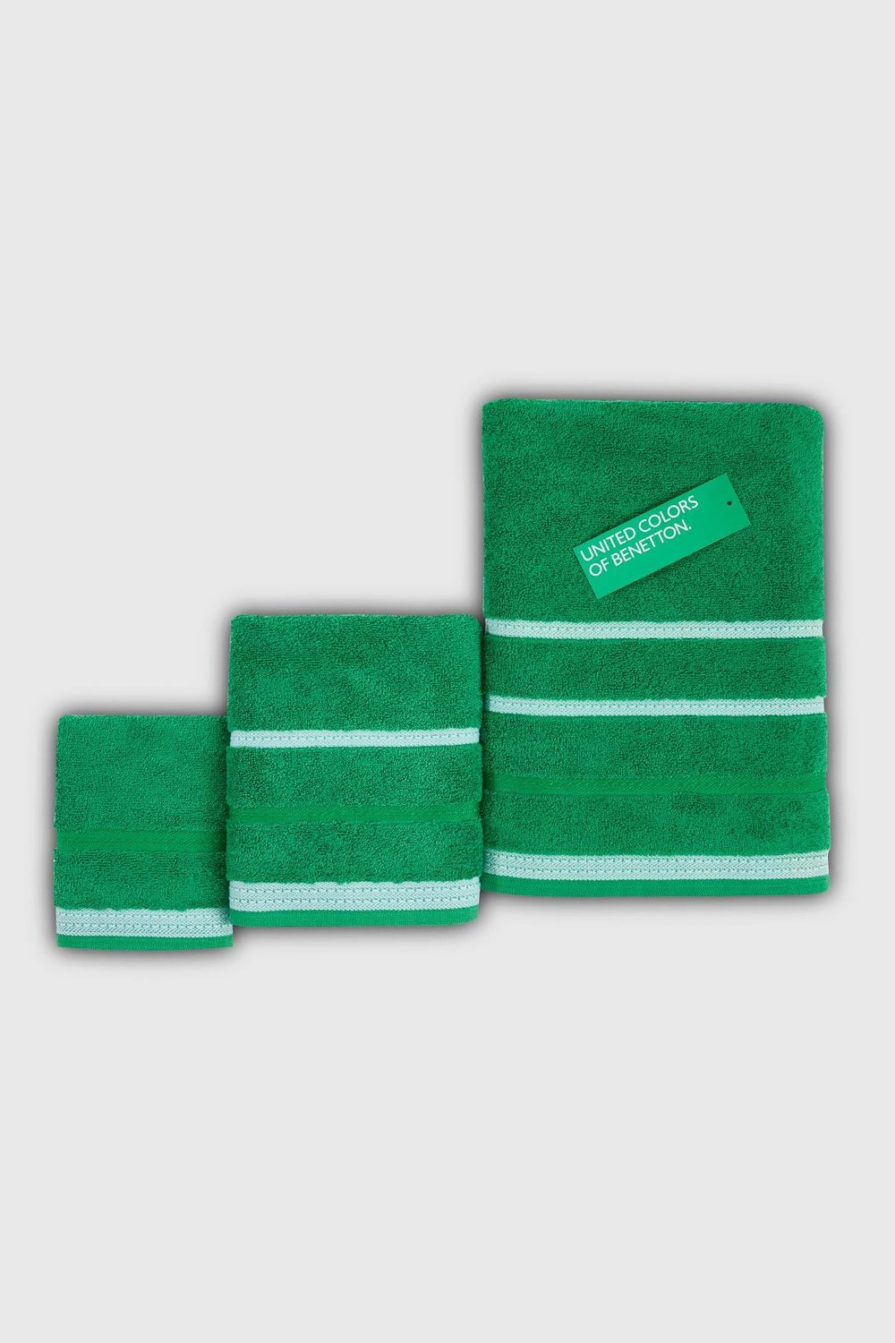 Be-0832St-Gr  %100 Pamuk Yeşil 3 Lü Set, 30X50 Cm, 50X90 Cm, 90X150 Cm Havlu Seti