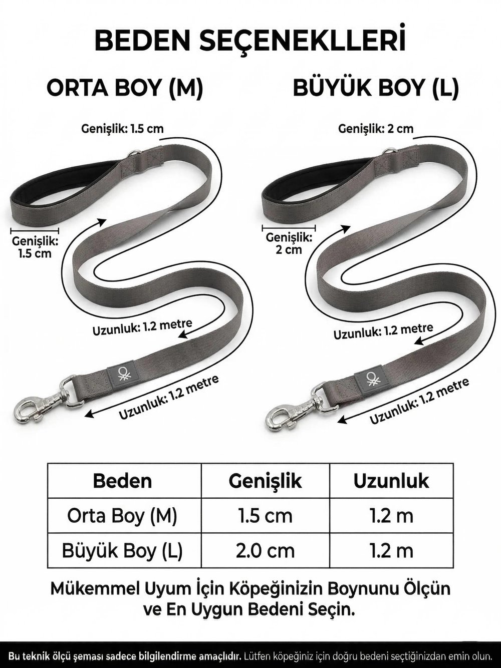 Bntmkt-0041-Ds-6-2  Köpek Sevk Kayışı 2X120Cm