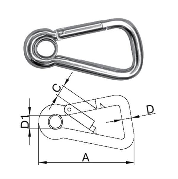 GENİŞ AÇILI KARABİNA, GÖZLÜ 11X120MM
